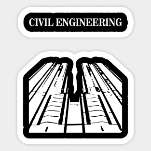 civil engineering, engineer building design Sticker